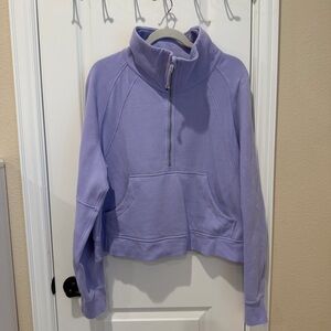 Lululemon Oversized Scuba Half Zip Funnel Neck Lilac Smoke